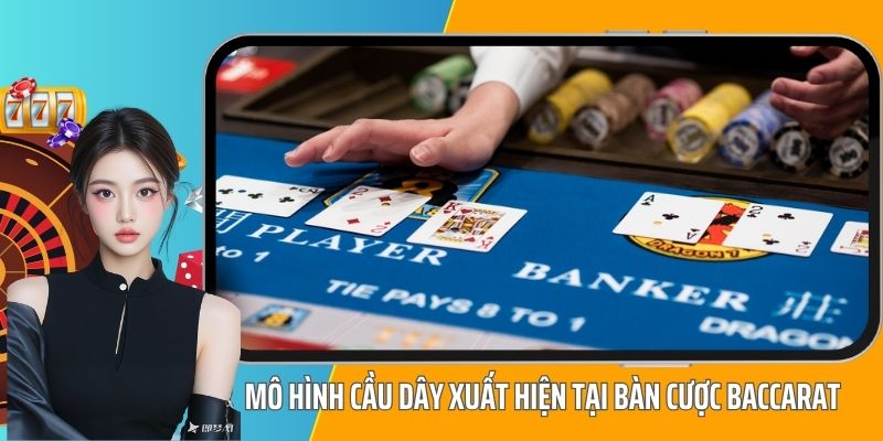 Mô hình cầu dây xuất hiện tại bàn cược baccarat