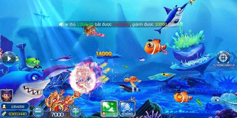 Đồ họa thiết kế trong game bắn cá bắt mắt và hấp dẫn